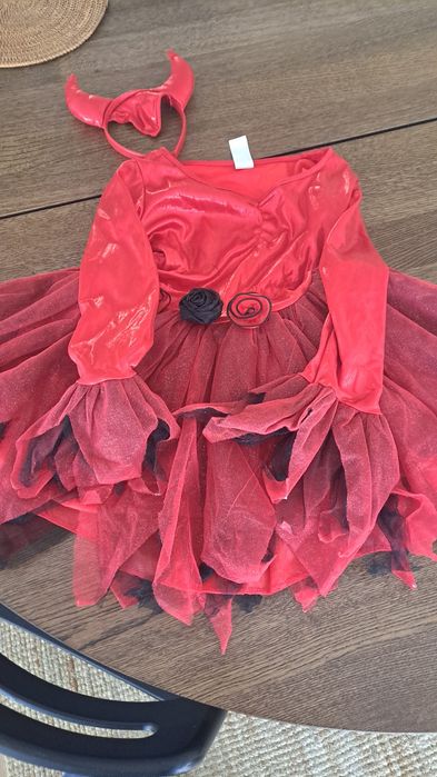 Vestido Halloween - Diabinha 7/9 anos