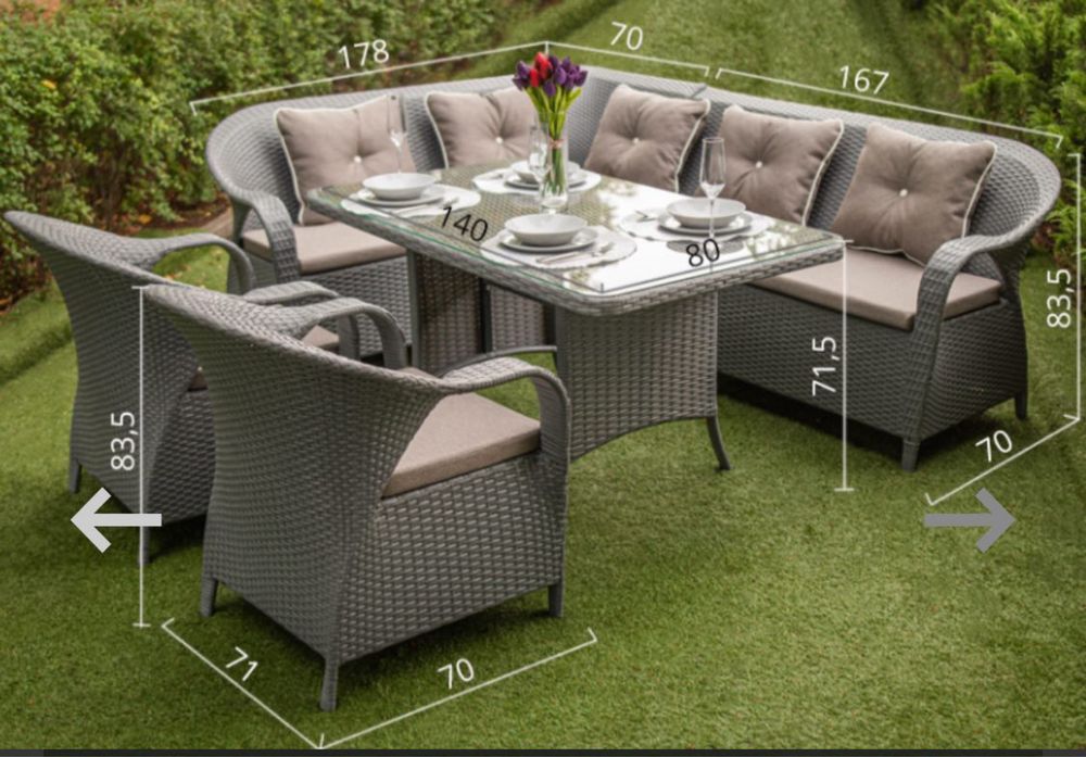 Комплект меблів зі штучного ротангу « Балі» бу