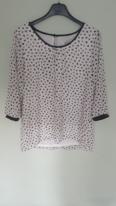 NOWA biała koszula bluzka elegancka serca serduszka C&A 38M