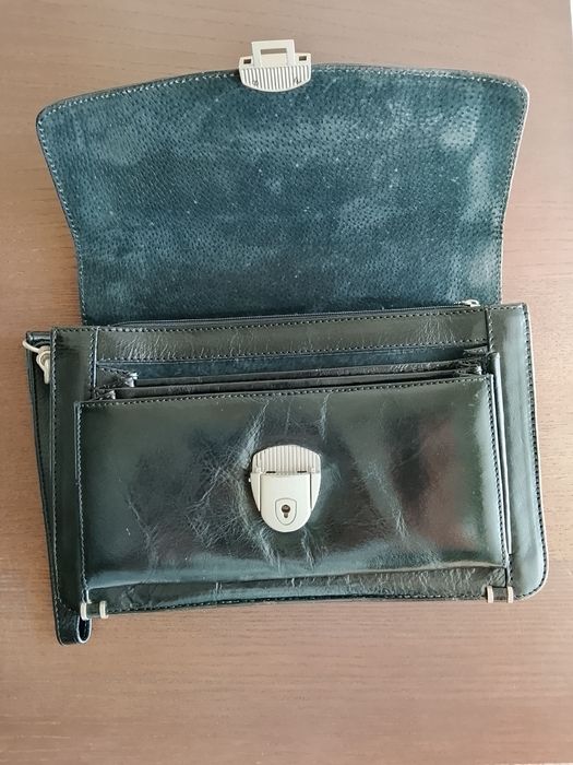 Mala de mão masculina GIANFRANCO FERRE em pele genuína