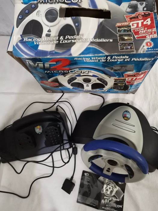 Ps2 volante com os pedais para a Playstation 2 com a caixa original