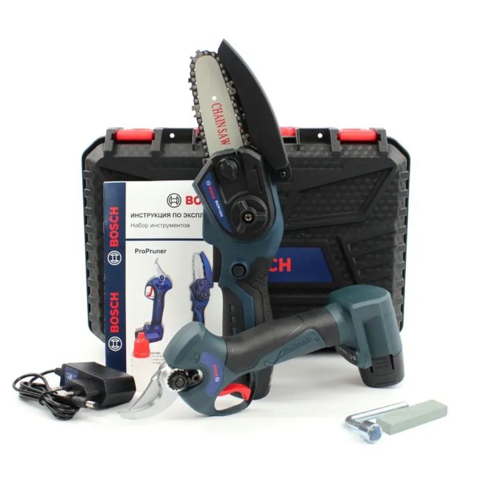 Акумуляторний набір 2в1 BOSCH (міні-пила BGW140N + секатор ProPruner)