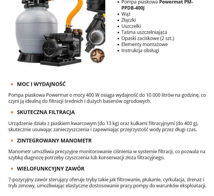 sprzedam pompę piaskową