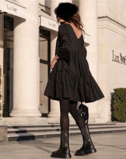 Sukienka Cara Black czarna jesienna romiar S