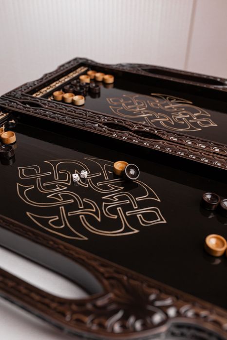 Нарды деревянные, резные из липы, премиум качества ручная работа