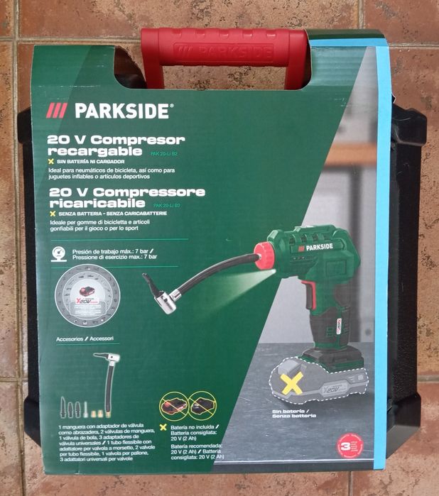 Compressor a bateria Parkside 20V