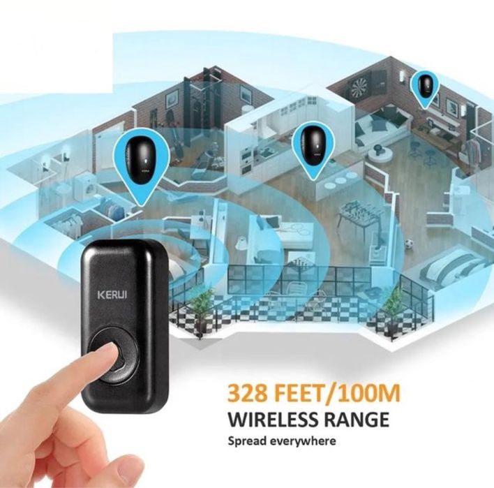 Campainha sem fio botão à prova de água