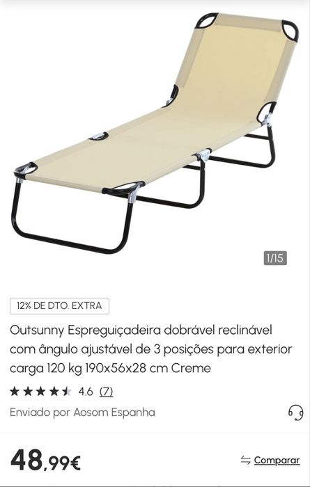 Espreguiçadeira jardim / varanda