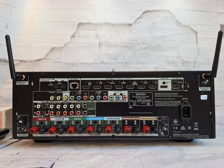 Mocny 7.2 Denon AVR-X2500 WiFi BT HEOS Alexa Atmos Vision HDR