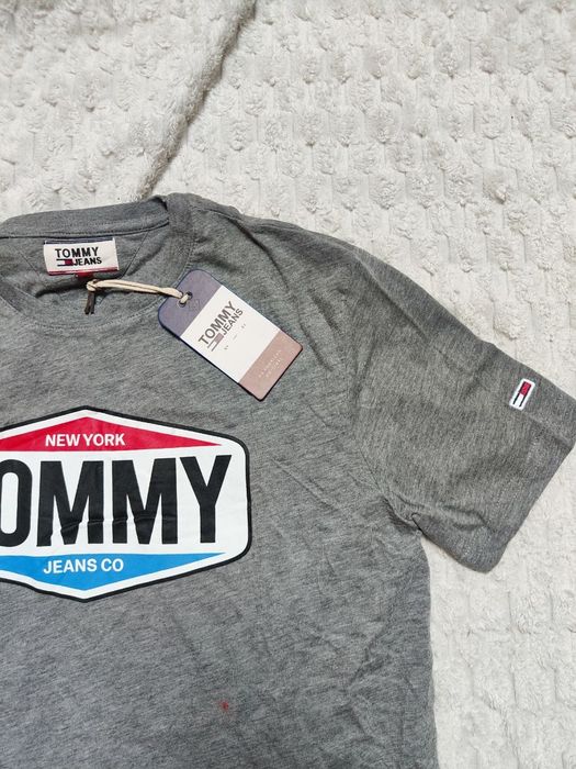 T-shirt Tommy Jeans S Szary Nowy z Metką
