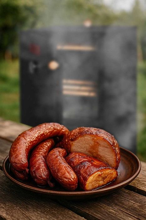 Wędzarnia Ogrodowa Domowa Stalowa 2w1 PREMIUM – GRILL + WĘDZARNIA