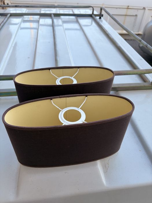 Conjunto de 6 abajur (2 quadrados, 2 redondos e 2 ovais)