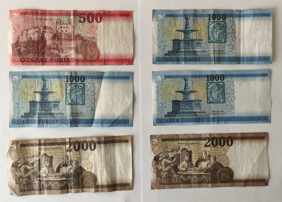 Notas Hungria 500 / 1000 / 2000 Forint