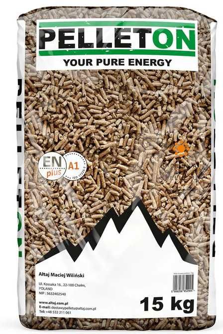 Pellet drzewny A1 6mm ENplus 975kg Dostawa