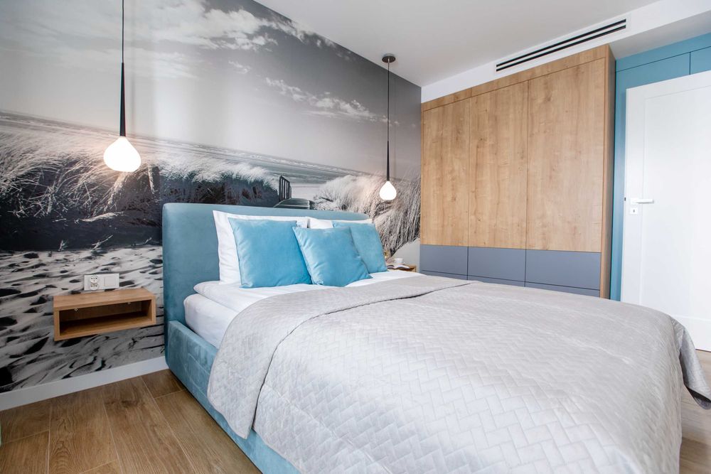 Apartament TURKUSOWY Gardenia Dziwnów z widokiem na morze 20m od plaży