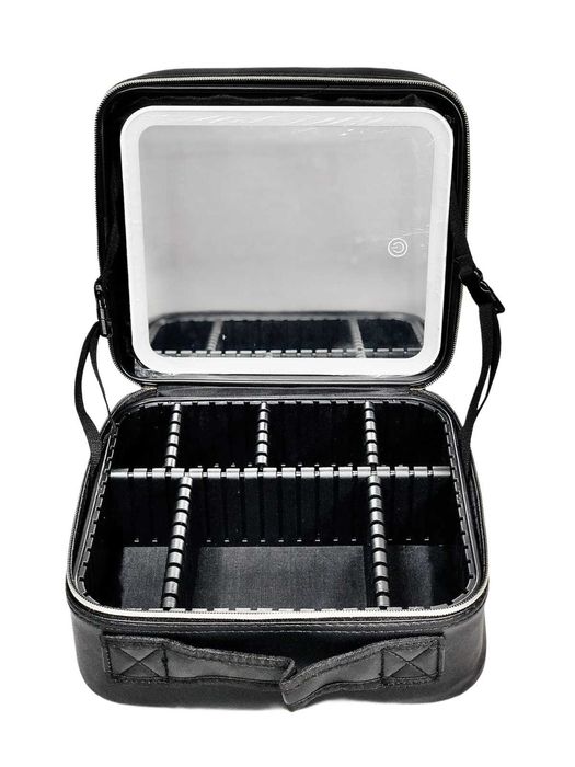 Сумка-органайзер визажиста, косметикичка с зеркалом подсветкой