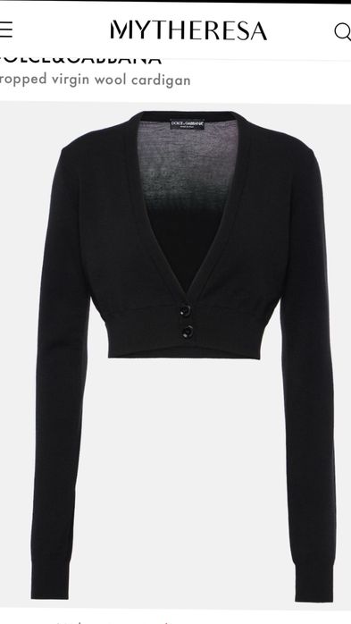 Sweterek Dolce Gabbana czarny krotki