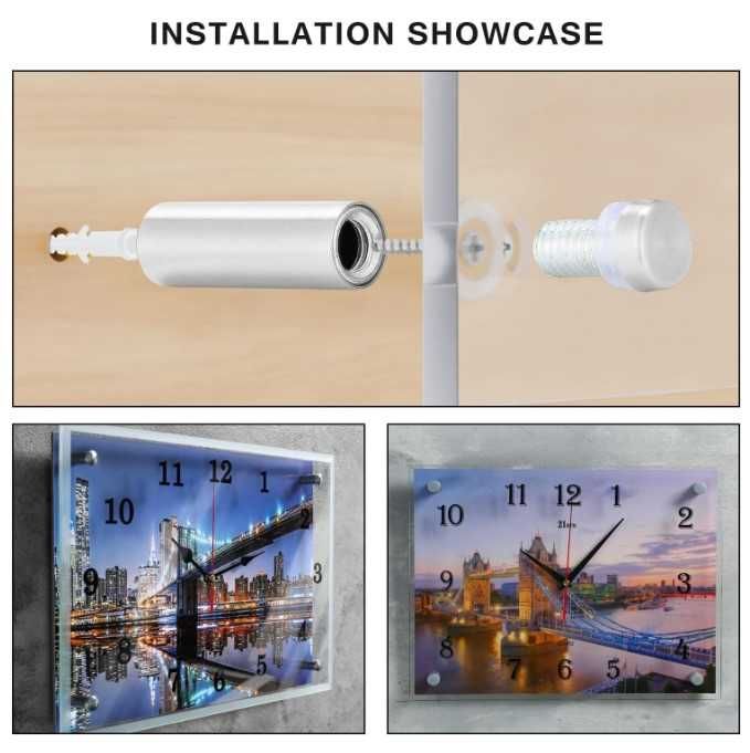 Mocowanie do szyb plexi obrazów 40x12 20szy komplet