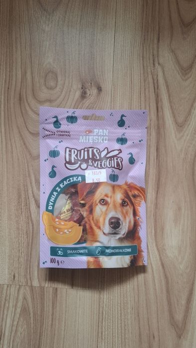 opis!! pan miesko dla psa dynia z kaczką fruits & veggies