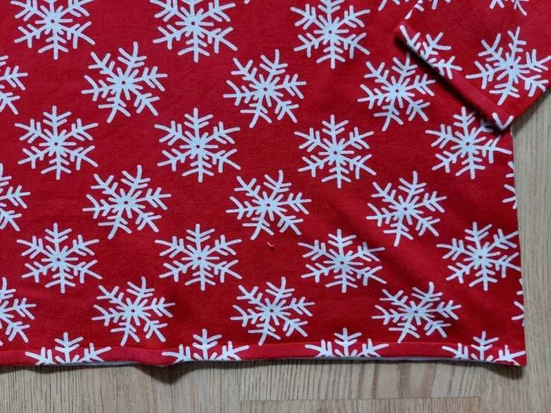 Nowy sweter Ovanti 48 4xl 20 świąteczny zimowy bałwanek śnieżynki czer