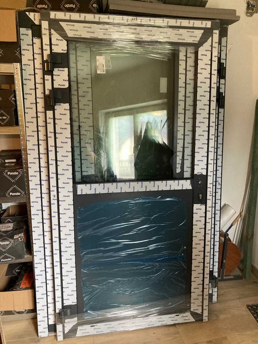 Drzwi dwuskrzydłowe aluminiowe