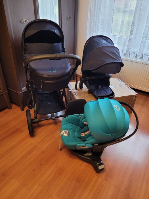 Cybex Priam 4.0 (gondola z spacerówką ) + fotelik ClaudZ2 z bazą