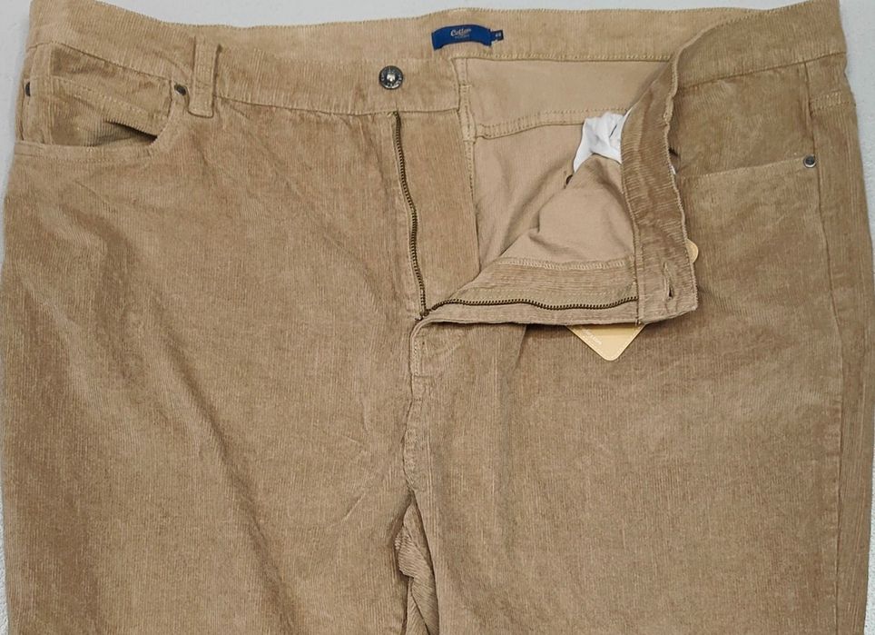 Wr) COTTON Traders męskie spodnie sztruksowe Roz.48