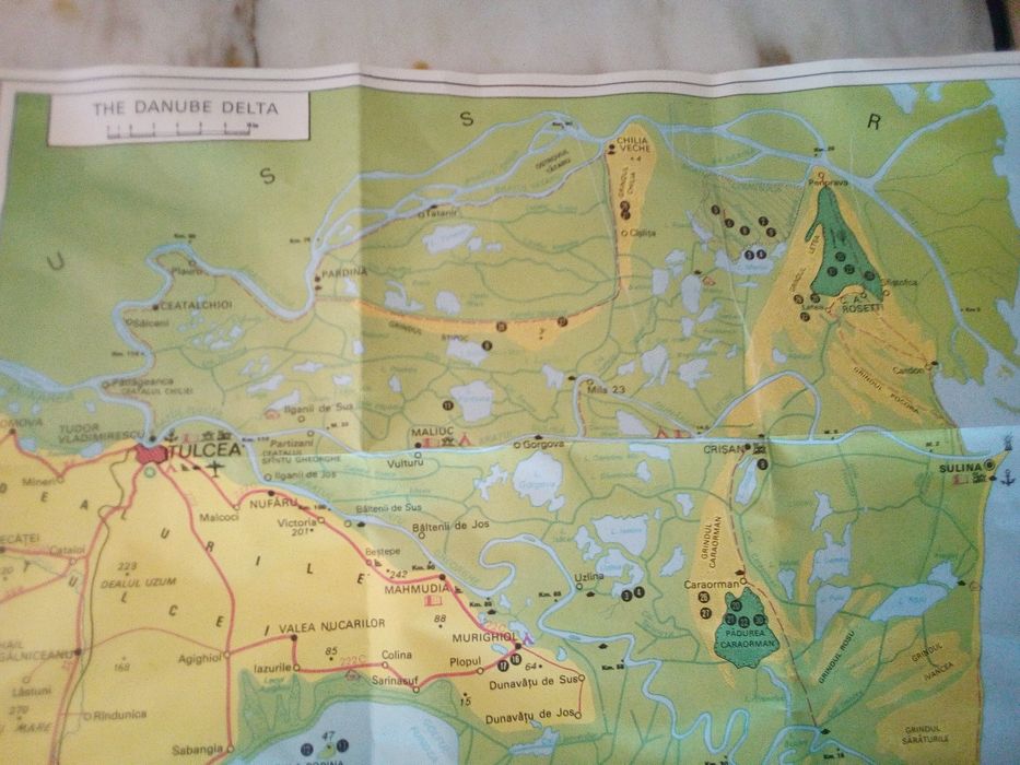 Mapa Antigo Danube Delta e Livro The Danube Delta