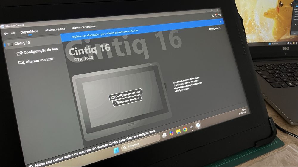 Wacom Cintiq 16” - Mesa digitalizadora Pro Pen 2 e Acessórios