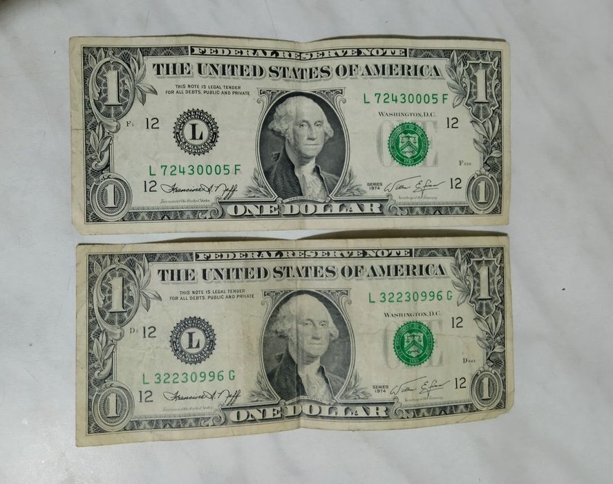 Banknot jednodolarowy, 1974, 1977, 1981, 1995, lata, stan idealny