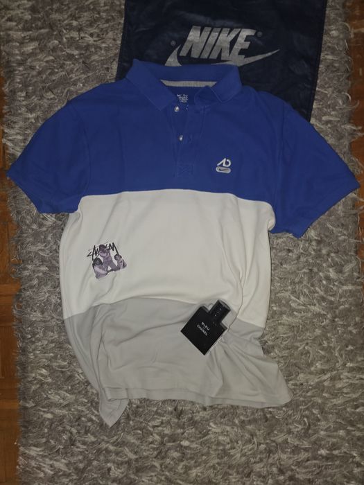 Koszulka polo Nike Athletic  rozm L niebieska biała szara