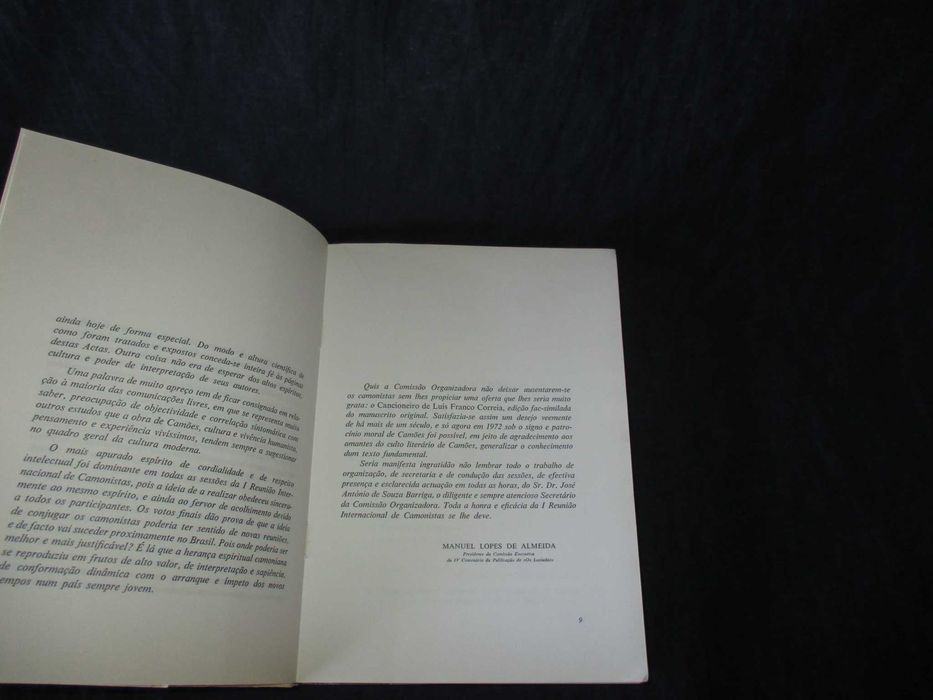 Livro Actas da I Reunião Internacional de Camonistas