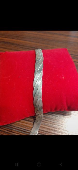 Włoska branzoletka srebrna, próba 925