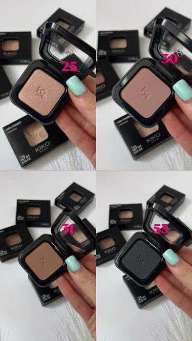 Тіні high pigment kiko malino тіні кікл мілано 20 30 31 25 03 21 02