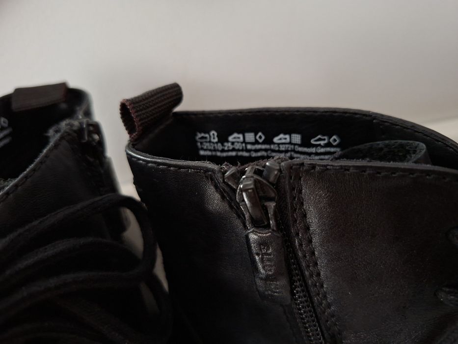 TAMARIS 39 sztyblety Nowe skóra trzewiki kamasze