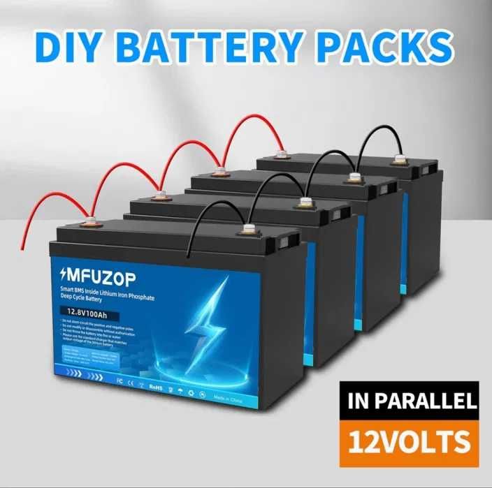 Аккумуляторы Lifepo4 100ah 12,8v MFUZOP 1280wh новые! В наличии
