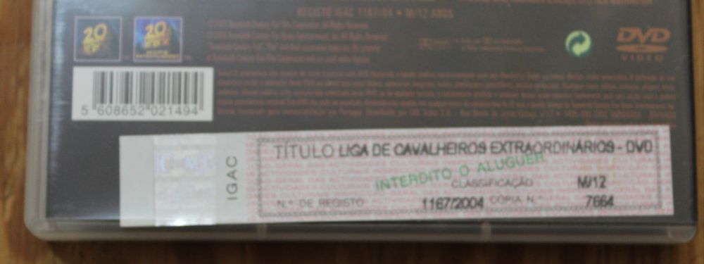Filme DVD "Liga de Cavalheiros Extraordinários" (2003)