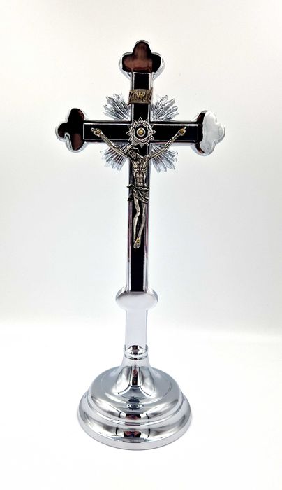DUŻY Krzyż stojący, Kolęda, Błogosławieństwo, Nikiel, Srebrny