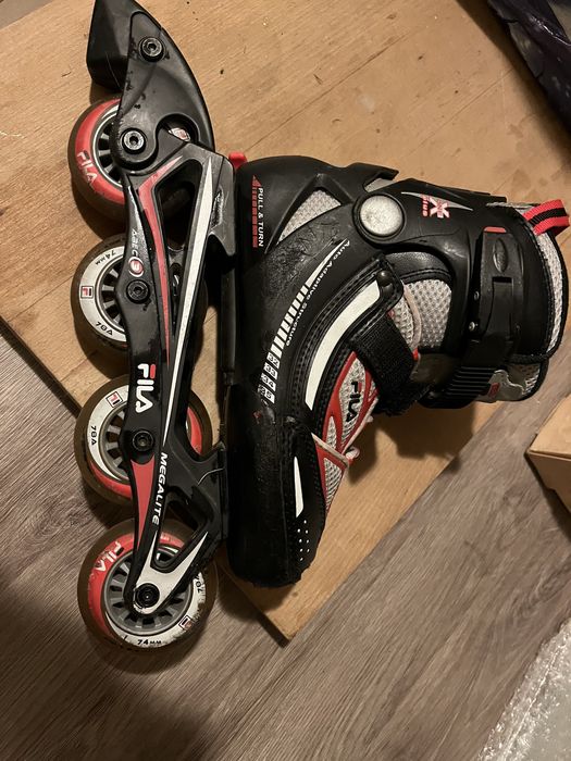 ROLKI FILA megalite regulowane 32-35 łyżworolki kółks silikonowe