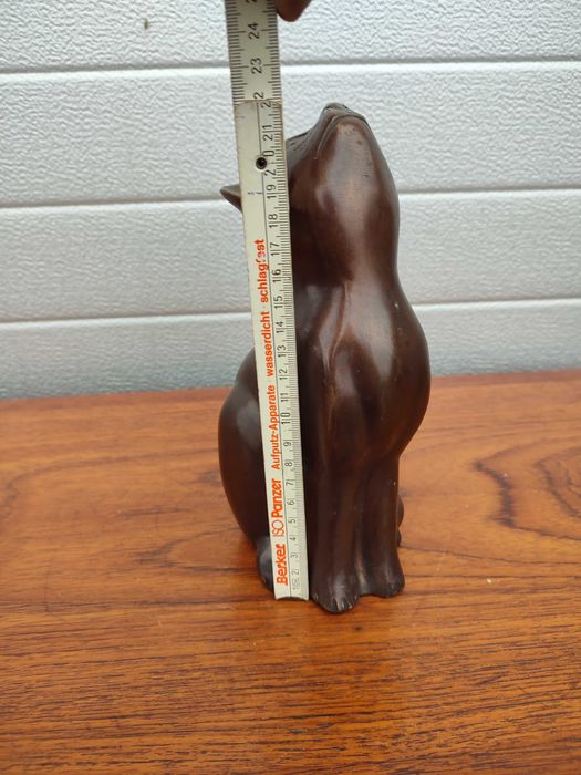 Figurka kota - Brąz / Miedź - ciekawy design - vintage - A