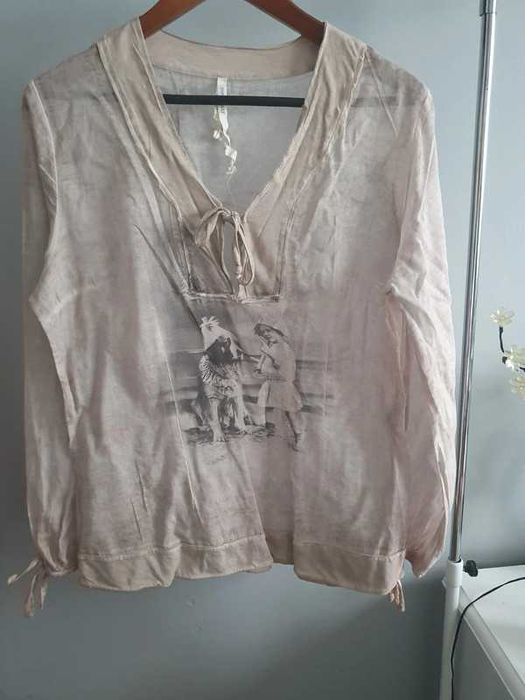 Cienka lekka bluzka bawełniana WornPretty rozm 38