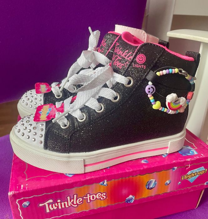 Нові светящиеся ботинки хайтопи кроссовки Skechers 28,5-29 р