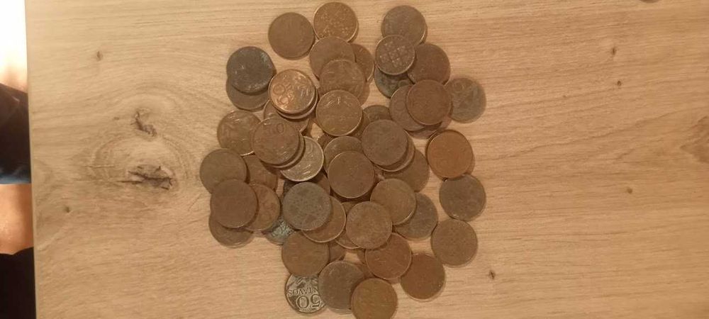 Lote 62 moedas de 0.50 centavos