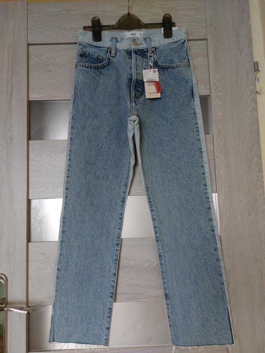 Jeansy straight cropped Mango