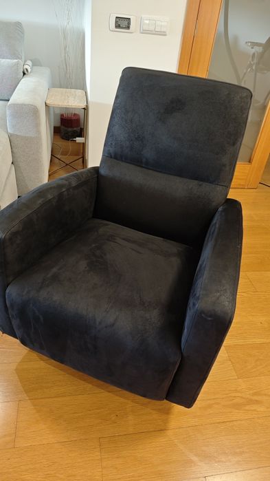 Cadeirão Poltrona Sofá Pele Pêssego Vintage