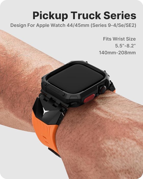 Ремінець fullmosa tpu оранжевий для apple watch 44/45мм