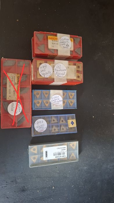Pastilhas varias de corte para torno mecanico