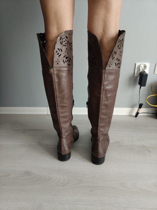 Botki brązowe  przed kolano