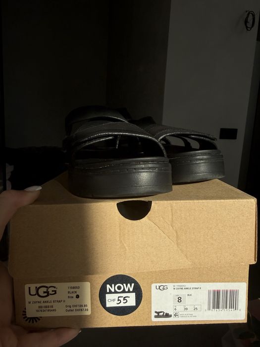 Сандали UGG черные новые 37,5 37 38