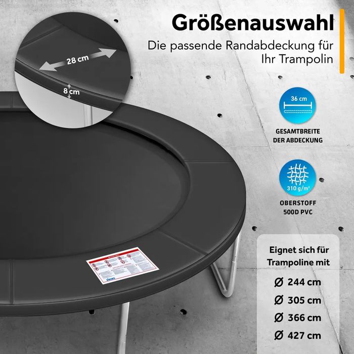 Osłona krawędzi trampoliny antracyt